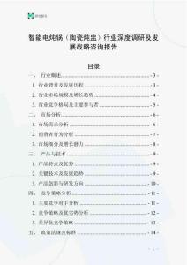 智能电炖锅（陶瓷炖盅）行业深度调研及发展战略咨询报告