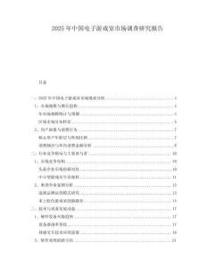 2025年中國電子游戲室市場調(diào)查研究報告