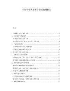 2025年中國(guó)條形臺(tái)數(shù)據(jù)監(jiān)測(cè)報(bào)告