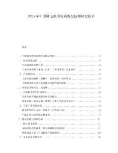 2025年中国微电机用电刷数据监测研究报告