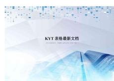KYT表格最新文档