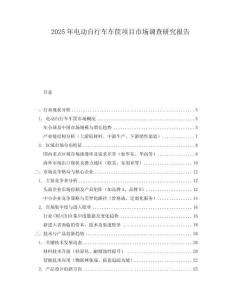 2025年电动自行车车筐项目市场调查研究报告