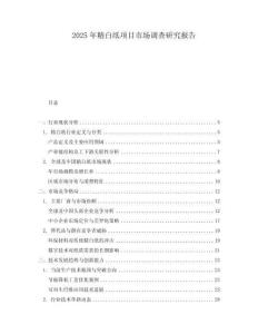 2025年精白纸项目市场调查研究报告