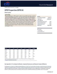 【花旗集团-2025研报】EPR房地产公司（EPR）：EPR房地产公司（EPR.N）：模型更新