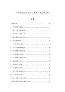 中国宏观经济现状与未来发展趋势分析