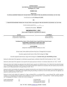 【SEC-2025行业研究报告】Form 10-K Medinotec Inc.