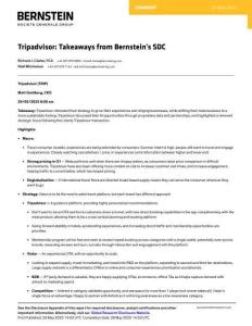 【Bernstein-2025研报】猫途鹰（TRIP）：Tripadvisor：伯恩斯坦SDC会议要点