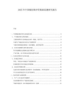 2025年中国棉纺粗纱管数据监测研究报告
