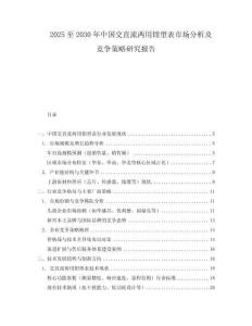 2025至2030年中国交直流两用钳型表市场分析及竞争策略研究报告