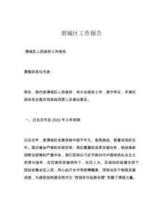 渭城区工作报告