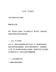 宜州工作报告
