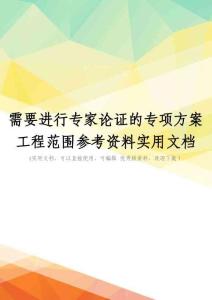 需要进行专家论证的专项方案工程范围参考资料实用文档