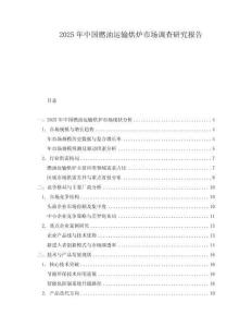 2025年中国燃油运输烘炉市场调查研究报告