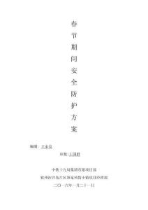 春节放假安全防护方案实用文档