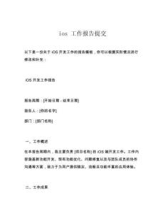 ios 工作报告提交
