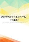 武漢鋼鐵股份有限公司冷軋廠(chǎng)(完整版)