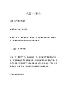代县工作报告