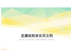 直播流程表實用文檔