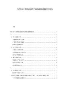 2025年中国陶瓷抛光砖数据监测研究报告
