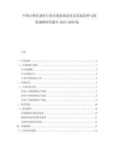 中国正相色谱柱行业市场发展前景及发展趋势与投资战略研究报告2025-2028版
