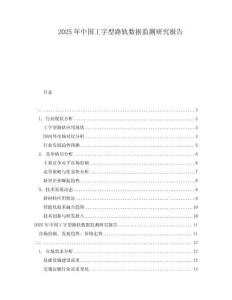 2025年中国工字型路轨数据监测研究报告