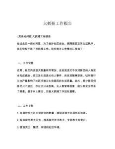 犬抓捕工作報告