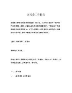 各局委工作报告