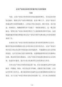 文化产业综合体项目价值评估与投资指南