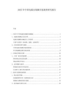 2025年中国电源出线圈市场调查研究报告