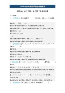 08：式与方程·解方程【专项训练】-2024年小升初数学典型例题系列(含参考答案)
