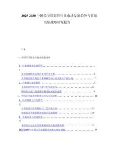 2025-2030中国关节镜套管行业市场发展趋势与前景展望战略研究报告