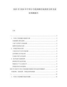 2025至2030年中国小号收纳桶市场现状分析及前景预测报告