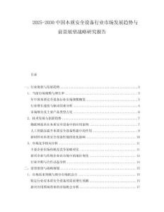 2025-2030中国本质安全设备行业市场发展趋势与前景展望战略研究报告