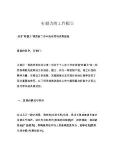 有毅力的工作报告