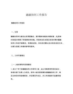 融融協(xié)同工作報(bào)告