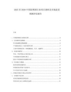 2025至2030中国防锈剂行业项目调研及市场前景预测评估报告
