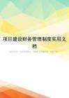 项目建设财务管理制度实用文档