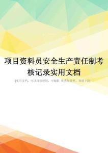 项目资料员安全生产责任制考核记录实用文档