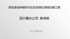 西充縣華光社區(qū)信用社滑坡治理工程
