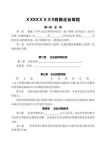 2025年有限公司章程