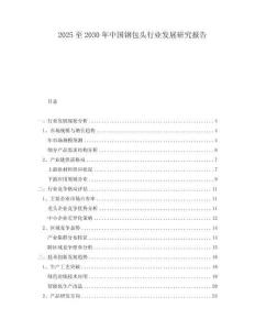 2025至2030年中国钢包头行业发展研究报告