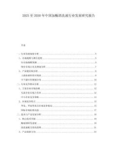 2025至2030年中国加酶清洗液行业发展研究报告