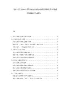 2025至2030中国家电电商行业项目调研及市场前景预测评估报告