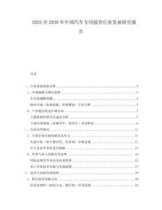 2025至2030年中国汽车专用接管行业发展研究报告
