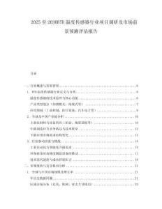 2025至2030RTD温度传感器行业项目调研及市场前景预测评估报告