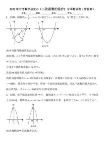 2025年中考数学总复习《二次函数的综合》专项测试卷（带答案）