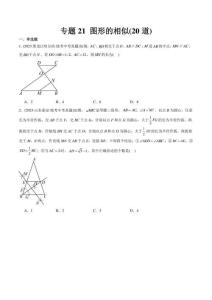 2023年中考数学试题分类训练：第2期 图形的相似（共20道）学生版+解析