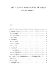 2025至2030年中国全能超浓缩高效清行业投资前景及策略咨询报告