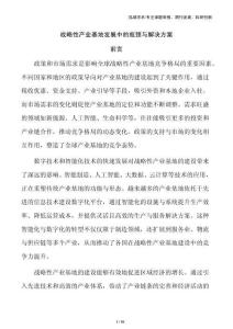 戰略性產業基地發展中的瓶頸與解決方案