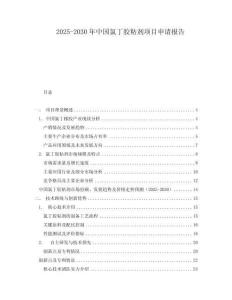 2025-2030年中國(guó)氯丁膠粘劑項(xiàng)目申請(qǐng)報(bào)告
